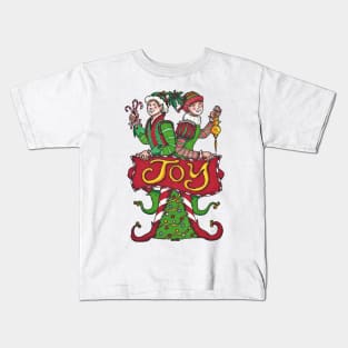 Joyous Holiday Elves Kids T-Shirt